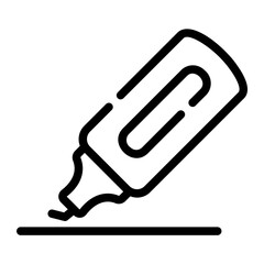 highlighter Line Icon