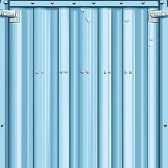 Light Blue Metal Corrugated Container Door Panel