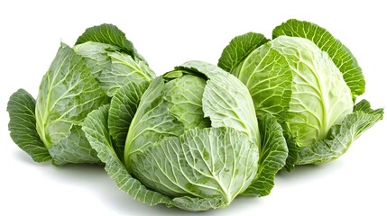 Obraz premium Fresh green cabbage isolated on white