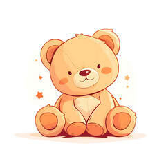 Obraz premium Adorable and Playful Bear Engaged in Various Activities, Minimalist and Logo-Style Designs illustrator