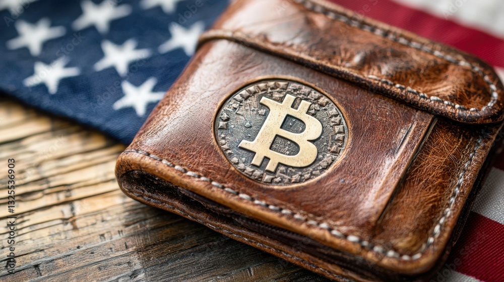 Poster an intricate bitcoin wallet showcasing the future of digital currency management and secure transact