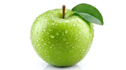 green apple isolated on white background