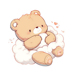 Fototapeta premium Adorable and Playful Bear Engaged in Various Activities, Minimalist and Logo-Style Designs illustrator