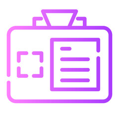 Fototapeta premium id card Line Gradient Icon