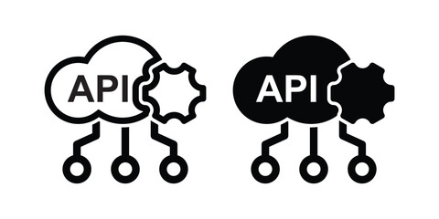 API vector icons set