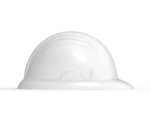 Safety helmet mockup for construction worker or engineer, hard hat mockup on isolated white background, 3d illustration