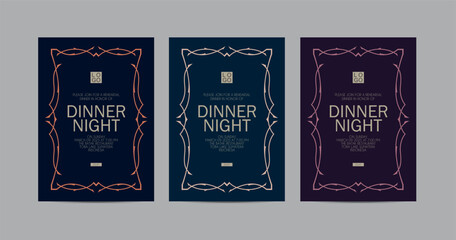 Minimalist Dinner Night Invitation