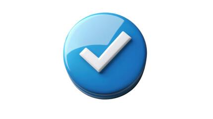 check mark button isolated on white background 