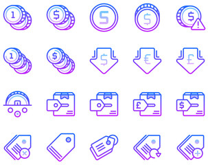 Set of Price tags icons	
