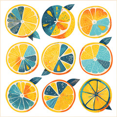 Obraz premium Lemon picture cartoon 2D, a beneficial fruit, is used as an illustration for advertising. Generative AI Illustration