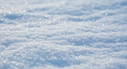 Obraz premium Sparkling Snow Texture Bright Sunlight. AI Generated