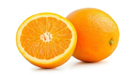 Orange fruit isolated on white background