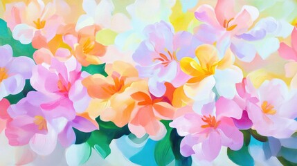 Vibrant Watercolor Azalea Flower Illustration with Multicolor Petals in Artistic Botanical Style