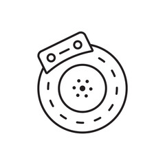 Disk brake icon isolated