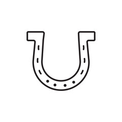 Horseshoe icon isolated