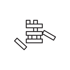 Jenga icon isolated