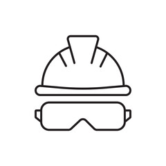 Safety helmet icon isolated