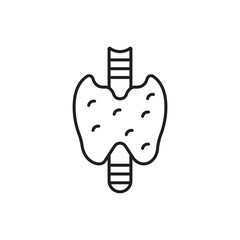 Thyroid icon isolated