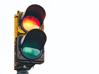 Traffic light on isolated on white background - ai