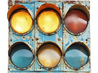 Traffic light on isolated on white background - ai