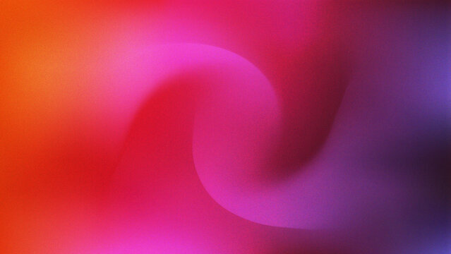 colorful orange red violet wave swirls gradient color abstract background with soft grainy texture 