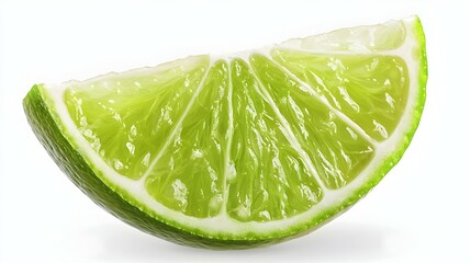 Juicy slice of lime isolated on transparent png