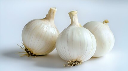 Fototapeta premium white onion on white background