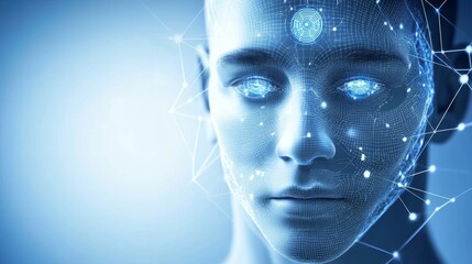 Future of Security: Biometric Scan in Progress with Advanced Interface