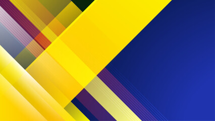 trendy blue and yellow rectangle gradient abstract geometric background vector illustration