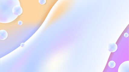 Soft Liquid Background with Floating Bubbles and Gradient Colors