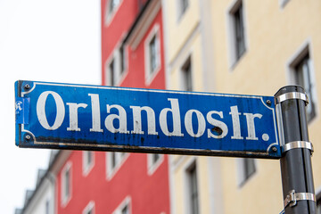 Obraz premium Street Name in Munich - Germany