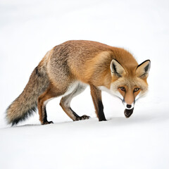 Fototapeta premium red fox isolated on white background