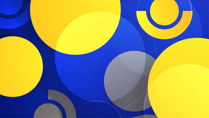 simple and minimalist blue and yellow gradient abstract geometric background vector illustration