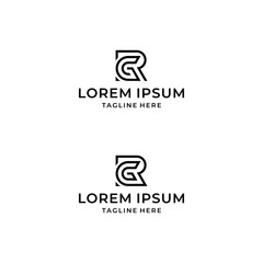 r g rg gr initial logo design vector graphic idea creative