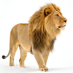 Obraz premium lion isolated on white background