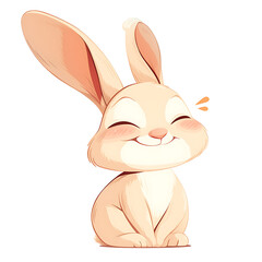 Obraz premium Adorable and Playful Rabbit Engaged in Various Activities, Minimalist and Logo-Style Designs illustrator.