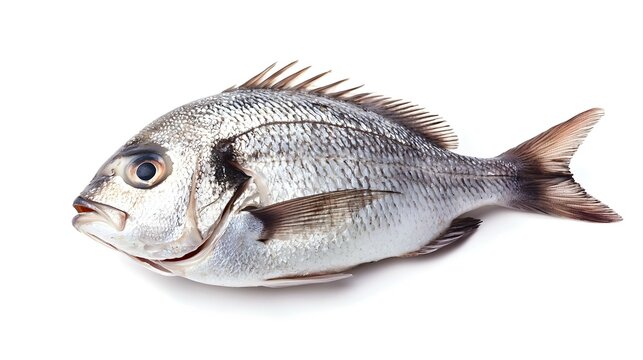 Fish sargo white seabream isolated on white
