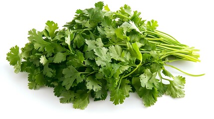 Obraz premium fresh cilantro coriander isolated on white