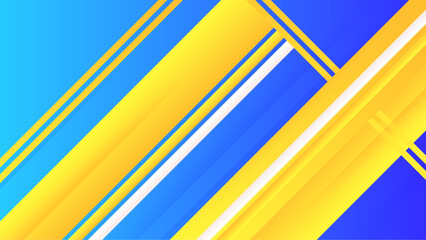 rectangle yellow and blue modern abstract geometric background vector illustration
