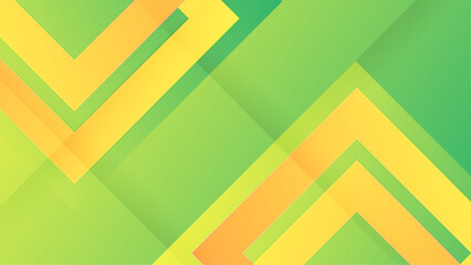 abstract bright green and yellow shapes squares geometric background vector illustration