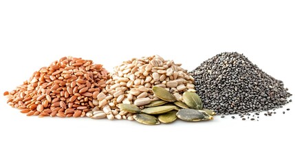 Pile mix seeds sunflower sesame linseed