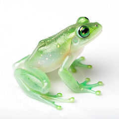 frog on white background