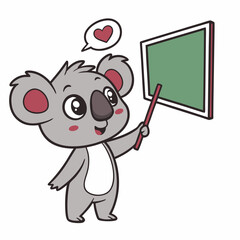 Vector Illustration cartoon koala cute character