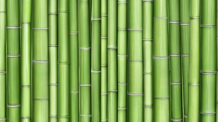 Fototapeta premium Green bamboo stalks upright background