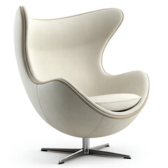 leather armchair isolated on white