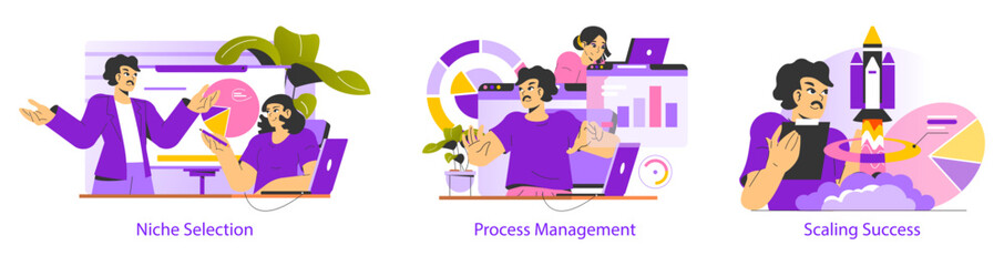 Decision Making. Flat Vector Illustration