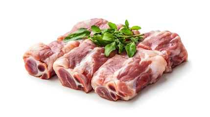 Fototapeta premium fresh pig trotter on white background