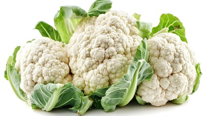 Fresh tasty cauliflower isolated on white