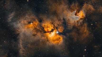 Cosmic nebulae, vibrant colors, star clusters, deep space, astronomical view