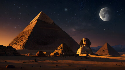 the pyramids_in_night